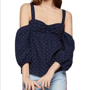 BCBG Cold Shouldered Sweetheart Top